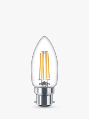 Philips LED Dimmable Candle 3.2W BC B22 2700K Warm White Classic Filament Bulbs