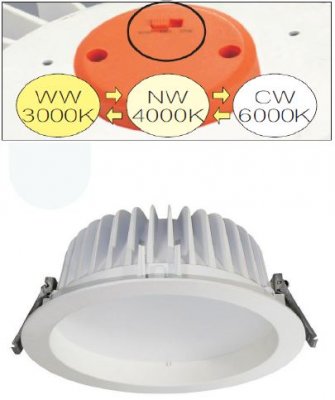 23w 3CCT Sycamore LED Downlight Range > Warm White 3000K