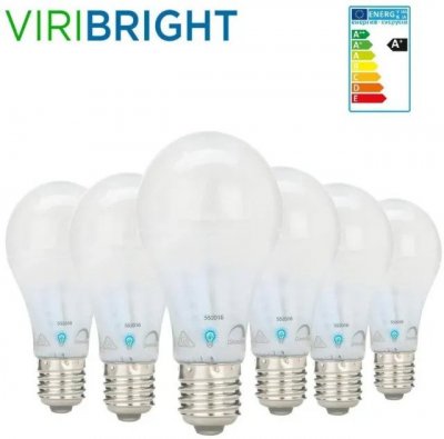 Viribright 6.5w 100-240v ES E27 LED Light Bulb 4000K Cool White GLS Dimmable