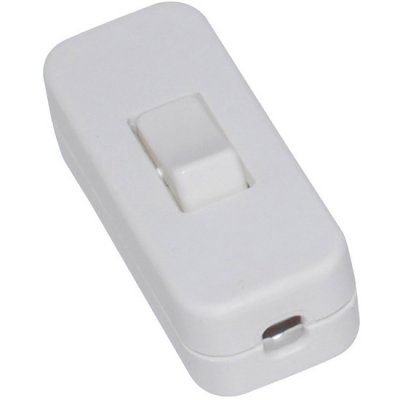 Jeani 701W In Line 2A White Switch Single Pole for Table or Standard Lamps