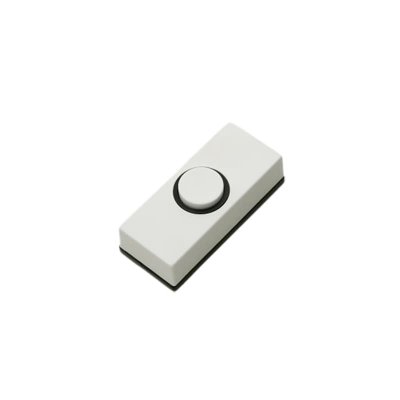Jeani PB04W 12V Bell Push  White Plastic With Black Insert, Low Voltage Doorbell Button