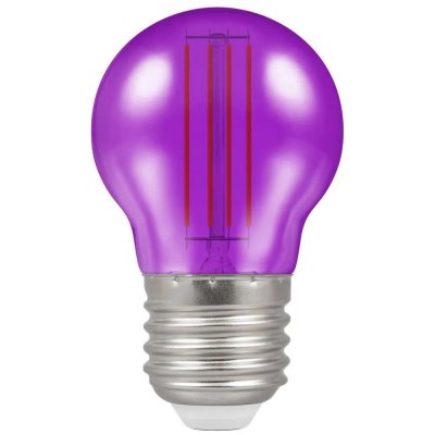 Crompton 4.5w 240v ES E27 LED Filament Harlequin Round Ball Purple Bulb 13902