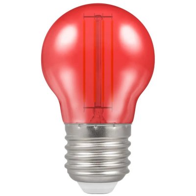 Crompton 4.5w 240v ES E27 LED Filament Harlequin Round Ball Red Bulb 13926