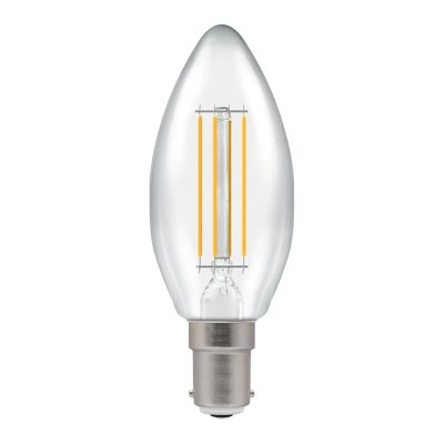 Crompton 5W (40w) 240v SBC B15 2700k Filament LED Candle Light Bulb