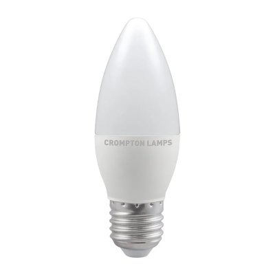 Crompton 5W (40w) 240v ES E27 6500k LED Candle Thermal Plastic Light Bulb