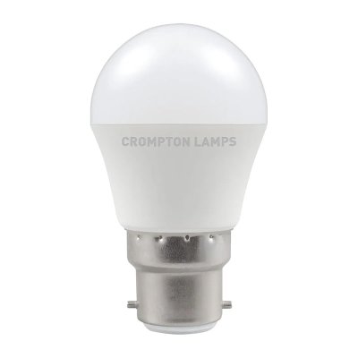 Crompton 5W (40w) 240v BC B22 2700k LED Golfball Thermal Plastic Light Bulb