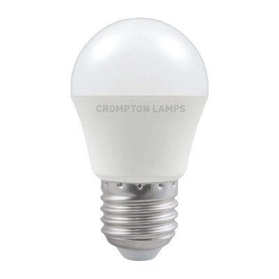 Crompton 5W (40w) 240v ES E27 6500k LED Golfball Thermal Plastic Light Bulb Dimmable