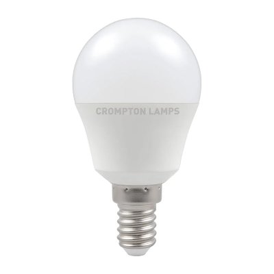 Crompton 5W (40w) 240v SES E14 2700k LED Golfball Thermal Plastic Light Bulb