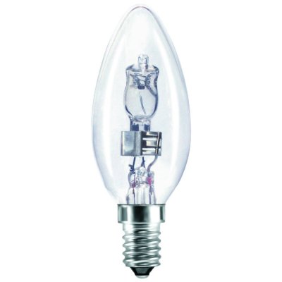 Heathfield 18w SES E14 Clear Halogen Candle Energy Saving Bulb - Pack of 10
