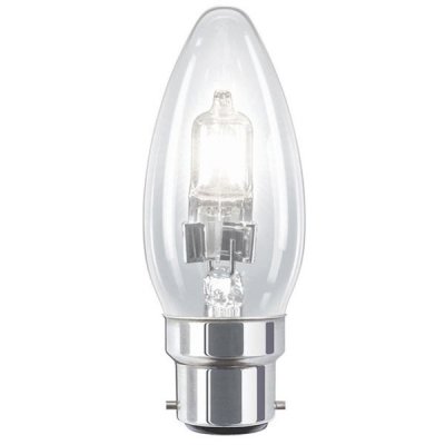 Philips 18w BC B22 Clear Halogen Candle Energy Saving Bulb Dimmable
