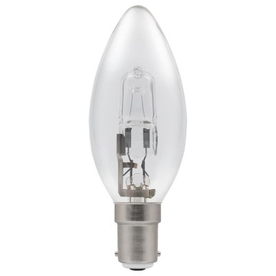 Heathfield 28w SBC B15 Clear Halogen Candle Energy Saving Bulb - Pack of 10