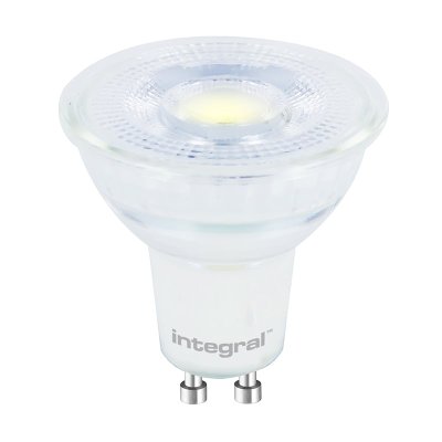 Integral 3.6w 220-240v 400lm Glass LED GU10 6500k Daylight Dimmable 36 Degree Beam ILGU10DG088
