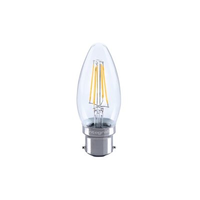 Integral 3.4w 220-240v 470lm LED Candle B22 2700k Warm White Dimmable 330 Degree Beam Clear ILCANDB22DC043