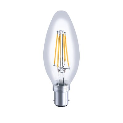 Integral 3.4w 220-240v 470lm LED Candle B15 2700k Warm White Dimmable 330 Degree Beam Clear ILCANDB15D051