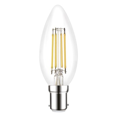 Integral 4.2w 220-240v 470lm LED Candle B15 4000k Cool White Dimmable 320 Degree Beam Clear ILCANDB15DE078
