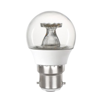Integral 2.9w 220-240v 250lm LED Golfball B22 4000k Cool White Non-Dimmable 220 Degree Beam Clear ILGOLFB22NE076