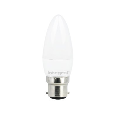 Integral 3.4w 220-240v 250lm LED Candle B22 2700k Warm White Non-Dimmable 260 Degree Beam Frosted ILCANDB22NC008