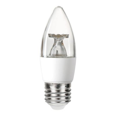 Integral 4.9w 220-240v 470lm LED Candle E27 4000k Cool White Non-Dimmable 240 Degree Beam Clear ILCANDE27NE085