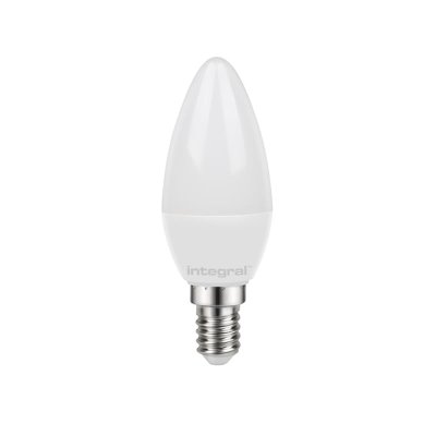 Integral 3.4w 220-240v 250lm LED Candle E14 2700k Warm White Non-Dimmable 280 Degree Beam Frosted ILCANDE14NC006