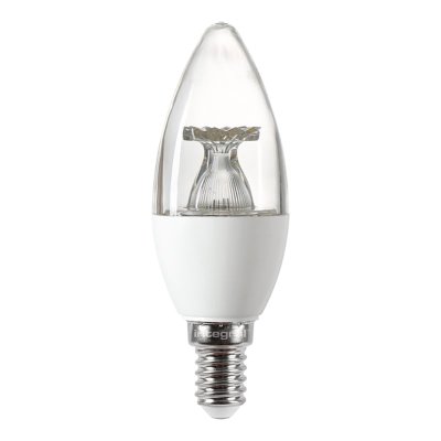 Integral 4.9w 220-240v 470lm LED Candle E14 2700k Warm White Non-Dimmable 240 Degree Beam Clear ILCANDE14NC067