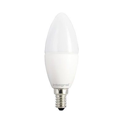 Integral 4.2w 220-240v 470lm LED Candle E14 2700k Warm White Non-Dimmable 240 Degree Beam Frosted ILCANDE14NC013