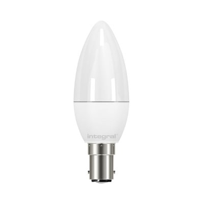 Integral 4.2W LED Candle Bulb B15 470lm 2700K Warm White Frosted Non-Dimmable ILCANDB15NC014