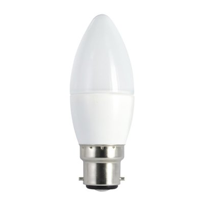 Integral 4.9w 220-240v 470lm LED Candle B22 4000k Cool White Dimmable 280 Degree Beam Frosted ILCANDB22DE092