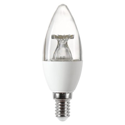 Integral 4.9w 220-240v 470lm LED Candle E14 2700k Warm White Dimmable 240 Degree Beam Clear ILCANDE14DC069