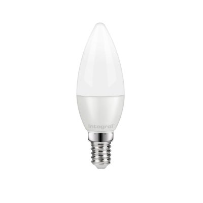 Integral 4.2w 220-240v 470lm LED Candle E14 2700k Warm White Dimmable 240 Degree Beam Frosted ILCANDE14DC024