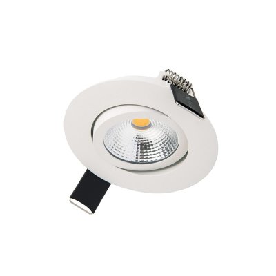 Integral ILDL65L001 Lux Ultra Slim 6.5W LED Downlight Matt White 65mm Dimmable Tiltable 3000K Warm White
