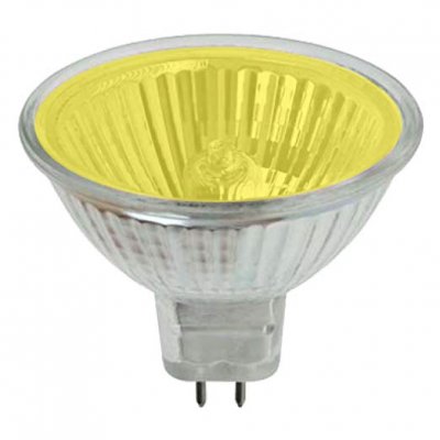 BLV Popstar 50w GU5.3 12v 12Deg Spot Halogen Yellow MR16 Bulb 186053