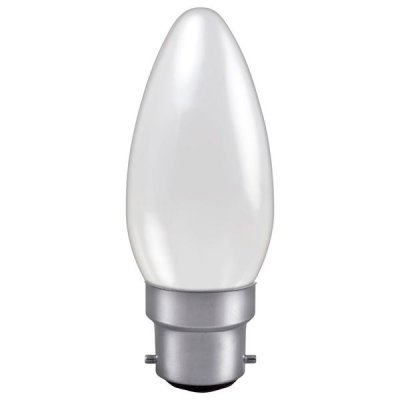GE Elegance soft 60w 240v BC B22 Opal Incandescent Candle Bulb