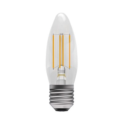 Bell Lighting 4w 240v ES LED Filament Candle Clear 4000k Dimmable 60115