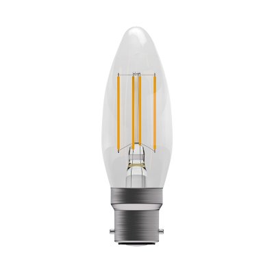 Bell Lighting 4w 240v BC LED Filament Candle Clear 2700k Dimmable 05305