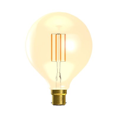 Bell Lighting 4w 240v BC LED Vintage 125mm Globe Amber 2000k Dimmable 01471