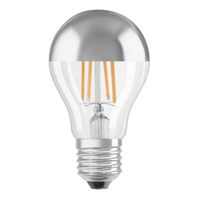 Osram 4w 240v E27 LED Crown Silver Filament Mirror Bulb