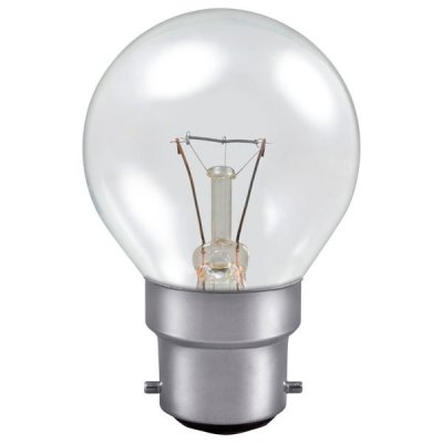 Bellight 25w 240v BC B22 Clear Round Golf Ball Bulb