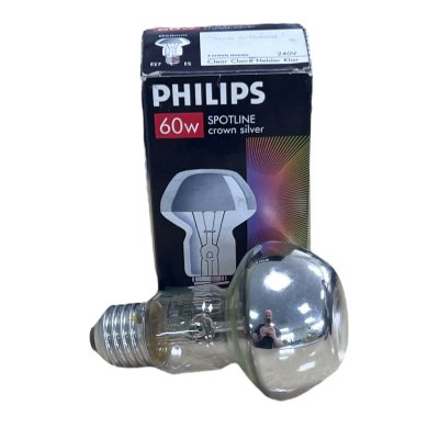 Philips Spotline 60w 240v E27 ES Crown Silver Reflector Bulb R64