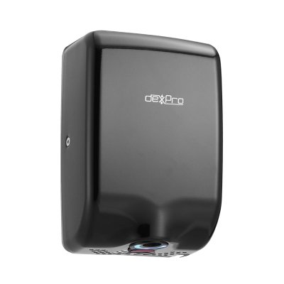 Dexpro Feisty Compact FC1MB  1.0kW Super High Speed Black Stainless Steel Hand Dryer