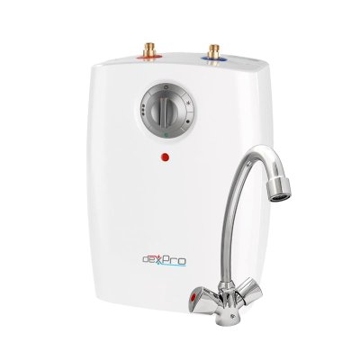 Dexpro DXU5LV 5L Under Sink Vented Water Heater  2kW Fast Heating with Mixer Tap & Hoses