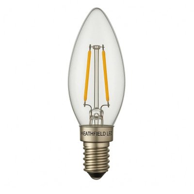 Heathfield 4.2w 240v E14 LED Filament Candle Bulb Clear 2700K Dimmable