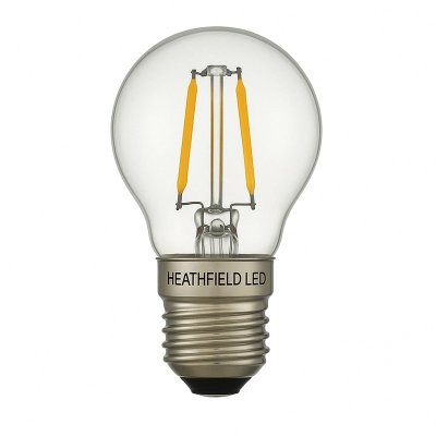 Heathfield 4.2w 240v E27 LED Filament Golfball Bulb Clear 2700K Dimmable