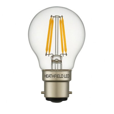Heathfield 4.2w 240v BC LED Filament Golfball Bulb Clear 2700K Dimmable