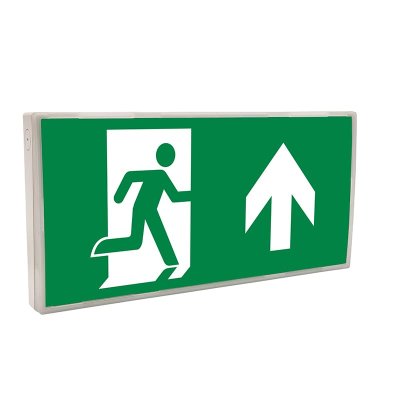 Bell Spectrum 09083V2 4W LED Emergency Hinged Exit Box  Up Legend Included  Self-Test or Manual Mode