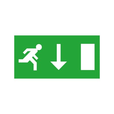 Bell 09087 New (ISO) Down Legend  For Spectrum Emergency Exit Signs