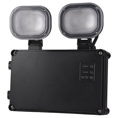 Bell Spectrum 09128 12W LED IP65 Emergency Twin Spot  Self-Test or Manual Mode  Non-Maintained 6500K Black