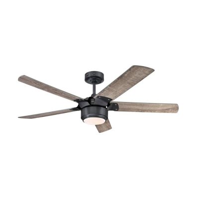 Westinghouse Morris 132 cm Indoor Ceiling Fan with LED Light & Remote Control Industrial Style 72270