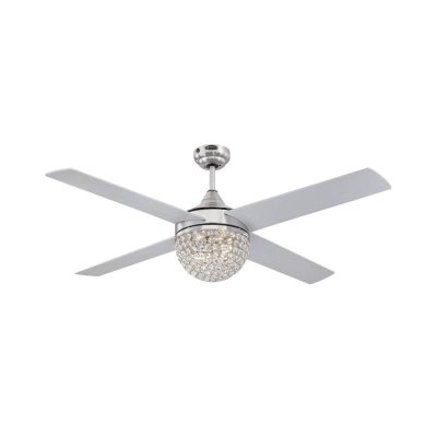 Westinghouse Kelcie 132 cm Ceiling Fan  Brushed Nickel Finish with Crystal Jewel Light & Remote Control 72206