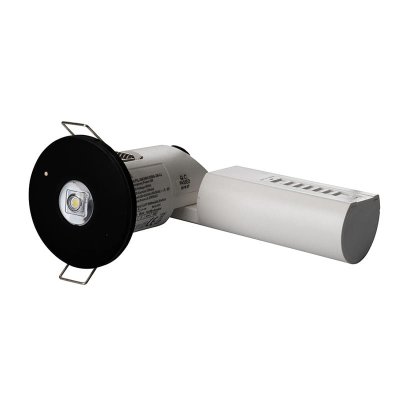 Bell Spectrum 3W LED Emergency Downlight  Black  Open Area/Corridor  Self-Test & Manual Modes 09131