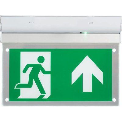 Bell 09012V2 Spectrum 2.5W LED Emergency Surface Exit Blade with Up Legend  Maintained  Manual or Self-Test Mode